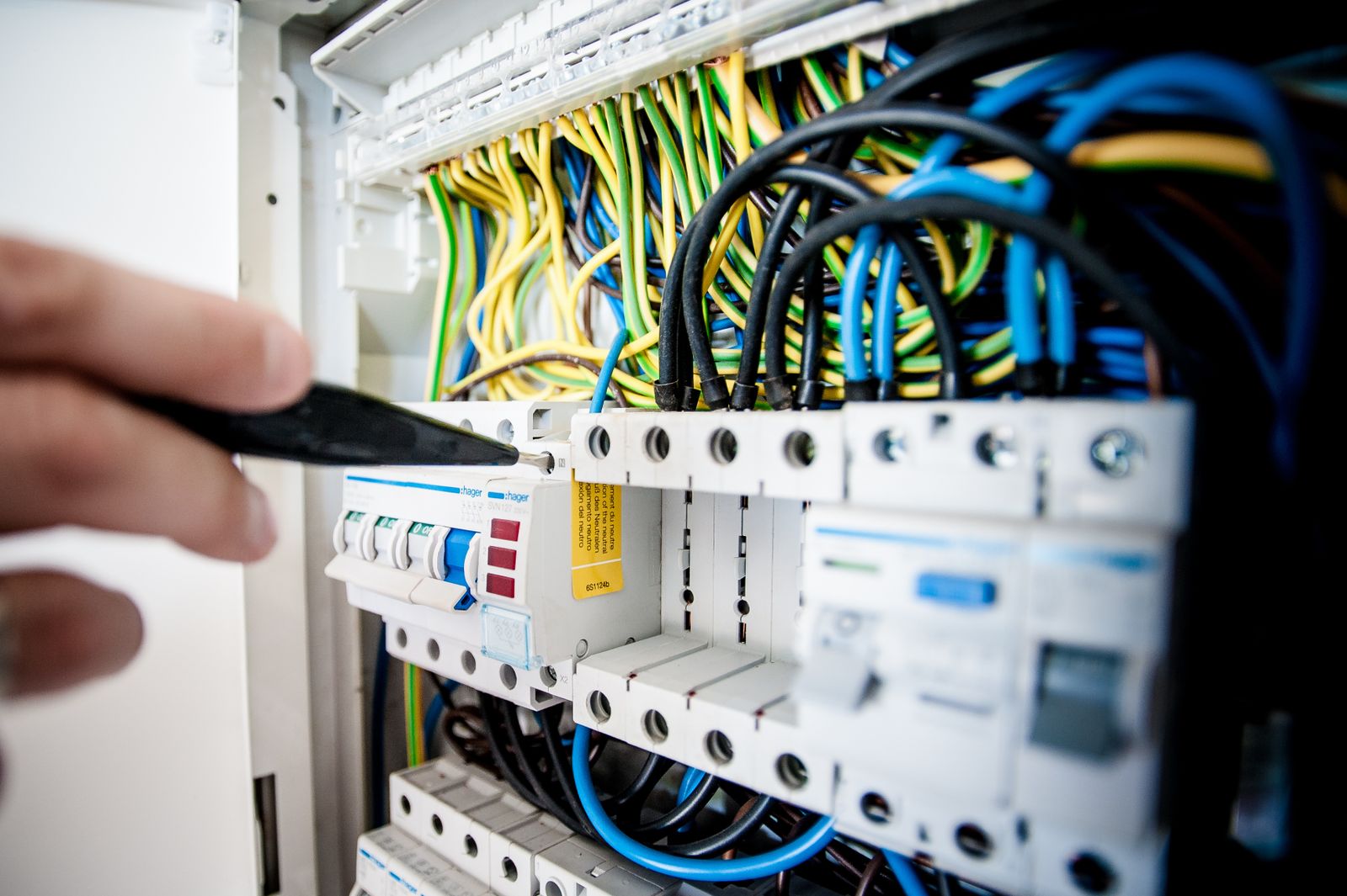 Electrical panel work representing MEP estimating scopes